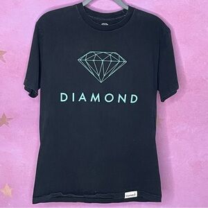 Diamond Supply Co. Men's OG Logo Enzyme Black Tee T-Shirt Size Medium